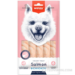 Wanpy Dog Крем лакомство для собак "нежное пюре" из лосося и курицы
- отзывы